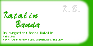 katalin banda business card